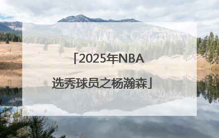 2025年NBA选秀球员之杨瀚森