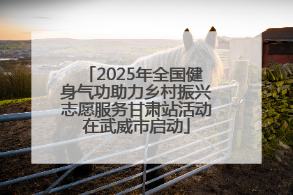 2025年全国健身气功助力乡村振兴志愿服务甘肃站活动在武威市启动
