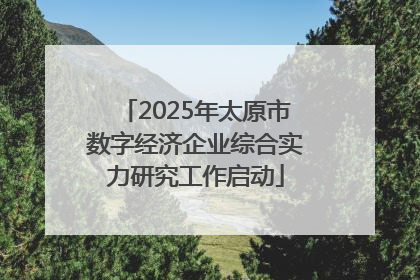 2025年太原市数字经济企业综合实力研究工作启动