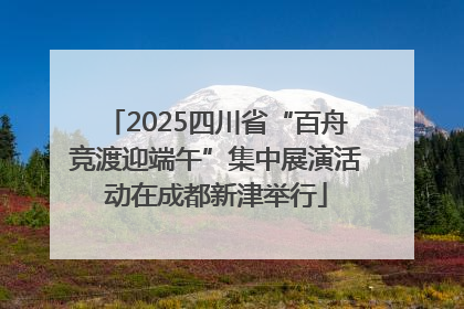2025四川省“百舟竞渡迎端午”集中展演活动在成都新津举行