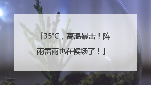 35℃，高温暴击！阵雨雷雨也在候场了！