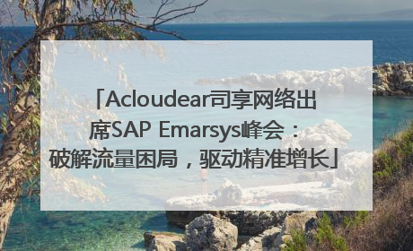 Acloudear司享网络出席SAP Emarsys峰会：破解流量困局，驱动精准增长