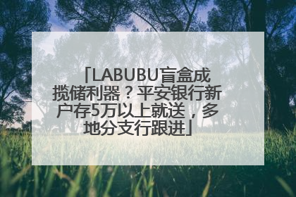 LABUBU盲盒成揽储利器？平安银行新户存5万以上就送，多地分支行跟进